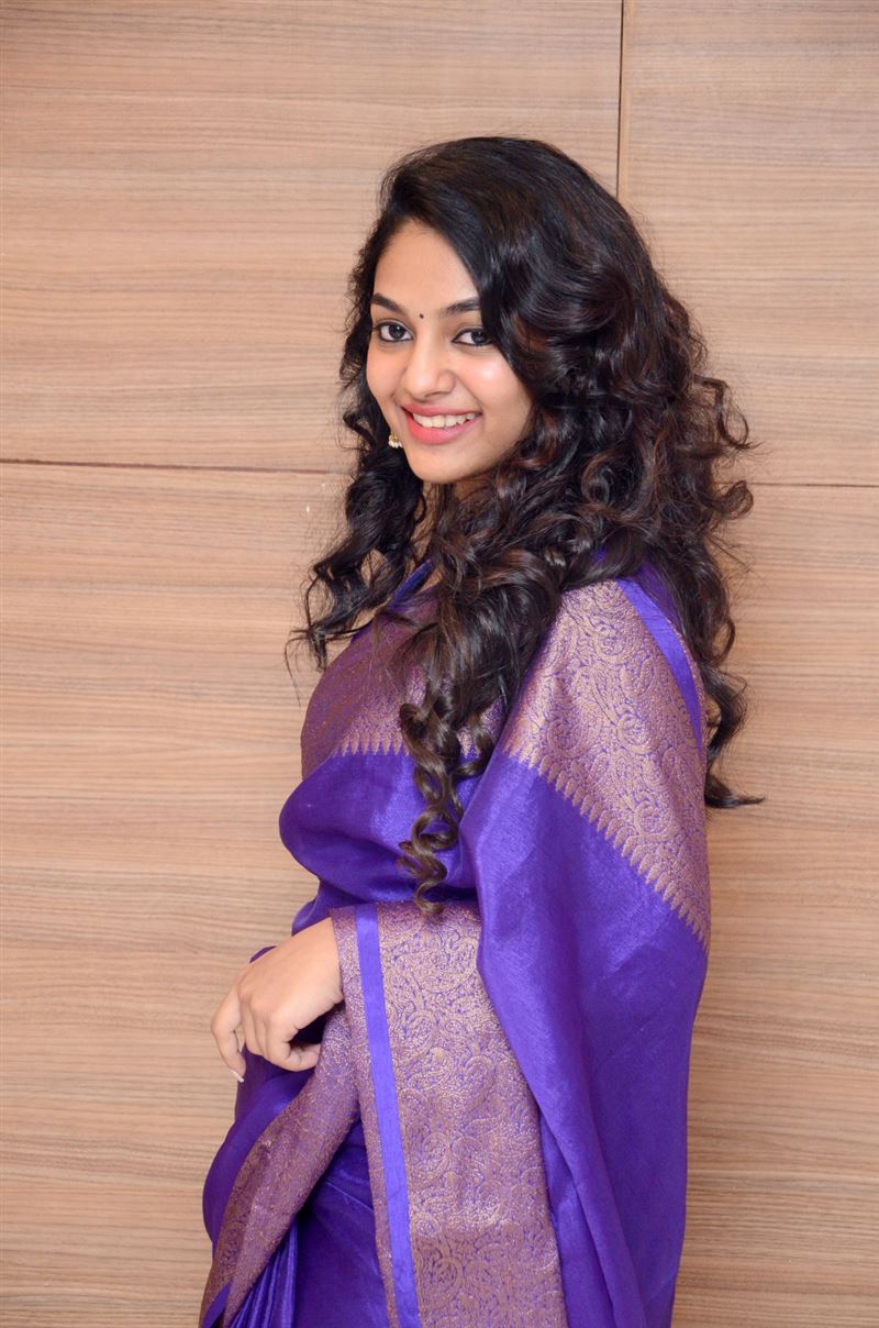 TAMIL ACTRESS IVANA BLUE SAREE IMAGES AT LOVE TODAY MOVIE AUDIO LAUNCH 16